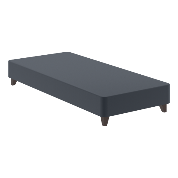 Кровать Бокс спринг с темными опорами BSD 920 серый 2000х900х200 MUAR в Санкт-Петербурге 