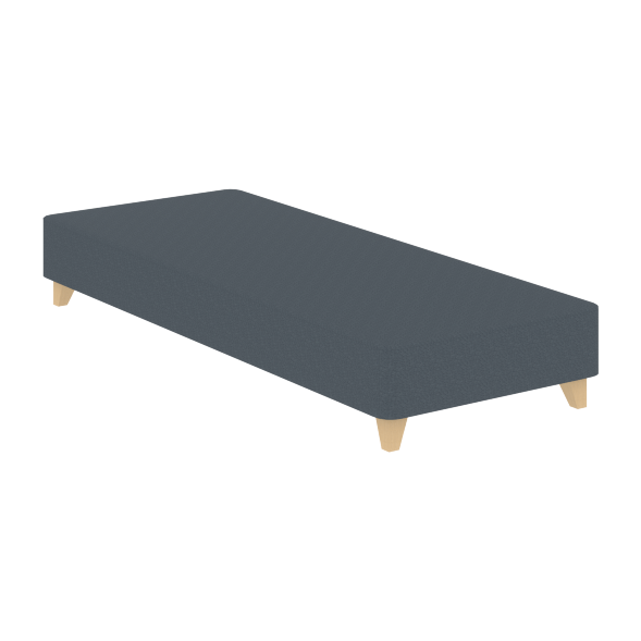 Кровать Бокс спринг со светлыми опорами BSL 820 серый 2000х800х200 MUAR в Санкт-Петербурге 