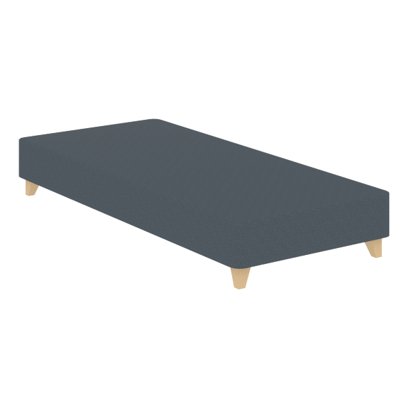 Кровать Бокс спринг со светлыми опорами BSL 920 серый 2000х900х200 MUAR в Санкт-Петербурге 