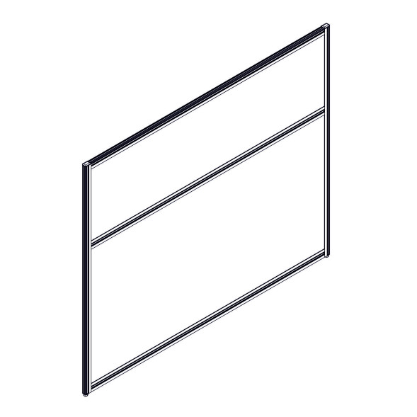 Секция комбинированной перегородки RP115SL140 Bravo grey/Серый 1400х22х1115 в Санкт-Петербурге 