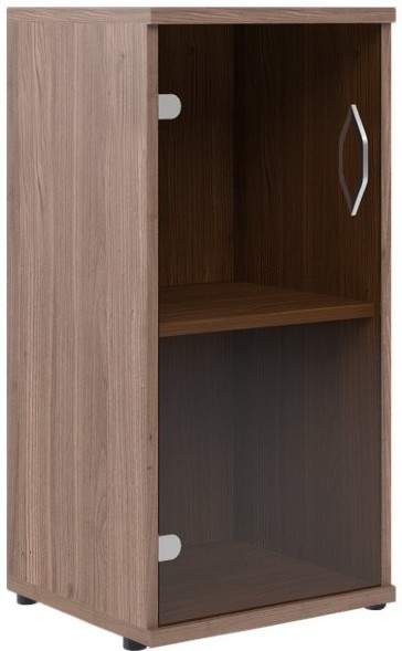 Шкаф колонка со стеклянной дверью СУ-3.2 Ясень Шимо 406*365*823
