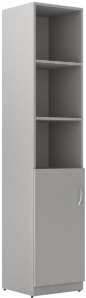 Шкаф колонка с глухой малой дверью SR-5U.5(L) Серый 386х375х1815