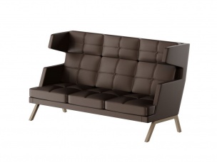 Алдо Диван трёхместный высокий с декором из пуговиц ALDB-03 2010*960*1180