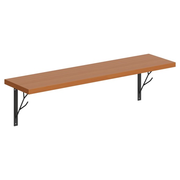 Полка с полкодержателями SH1-TREE 830х210х222 COFFEE в Санкт-Петербурге 