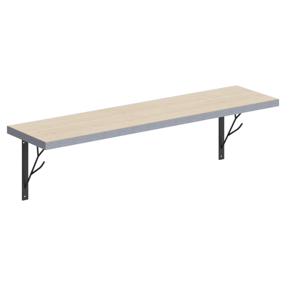 Полка с полкодержателями SH1-TREE 830х210х222 COFFEE в Санкт-Петербурге 