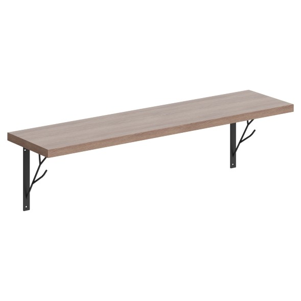 Полка с полкодержателями SH1-TREE 830х210х222 COFFEE в Санкт-Петербурге 