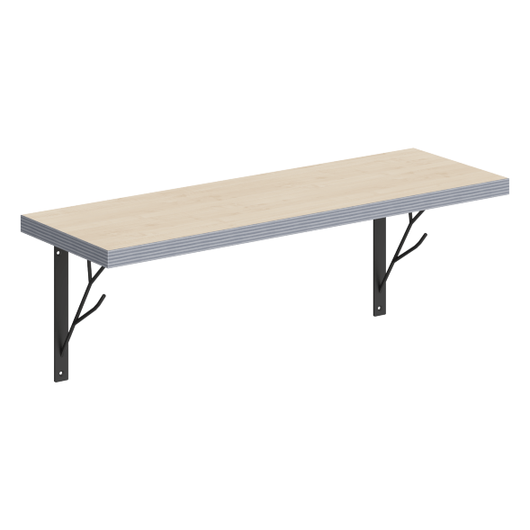 Полка с полкодержателями SH2-TREE 630х210х222 COFFEE