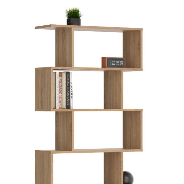 Стеллаж SH 7346 Дуб Сонома светлый 730х250х1416 COMP в Санкт-Петербурге 