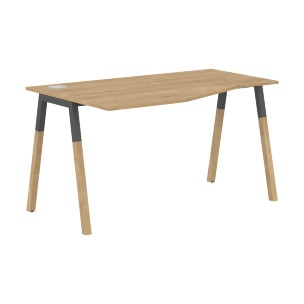 Стол FCT 1367(L) Белый Премиум/Белый-Бук 1380х900(670)х733 FORTA