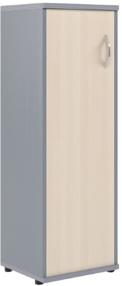 Шкаф колонка с глухой дверью СУ-2.3(L) Клен/Металлик 406*365*1200