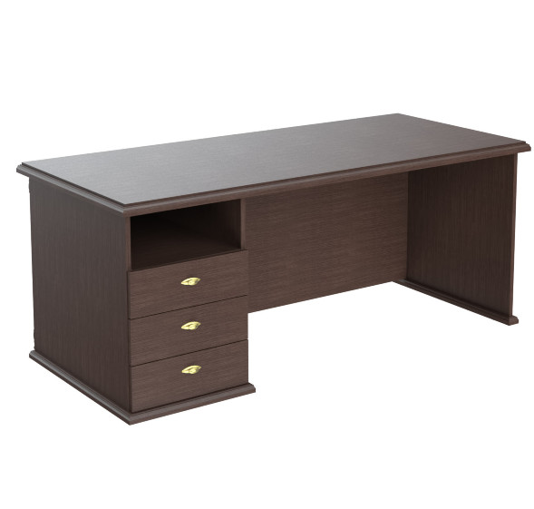 Стол руководителя однотумбовый RDT 188(L) Венге Магия 1800х800х750