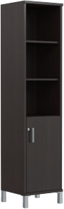 Шкаф-колонка высокая с замком в глухой малой двери B 431.3(RZ) Венге Магия 475х450х2054