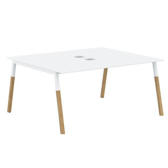 Стол FWST 1513 Белый премиум/Белый-Бук 1580х1370х733 FORTA