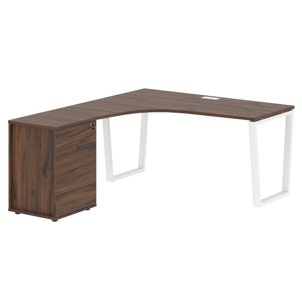 Стол эргономичный с тумбой EVCET 1518(L) 1560х1880х750 EDIS