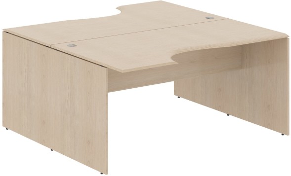 Стол 2-х местный эргономичный W2CET 169.2 Бук Тиара 1600х1806х750 WAVE