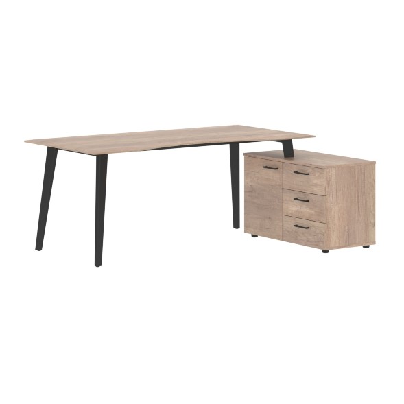 Стол руководителя с тумбой JCT 1813(R) 1800х1300х750 JAY в Санкт-Петербурге 