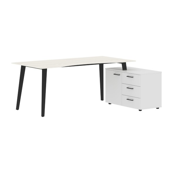 Стол руководителя с тумбой JCT 1813(R) 1800х1300х750 JAY в Санкт-Петербурге 