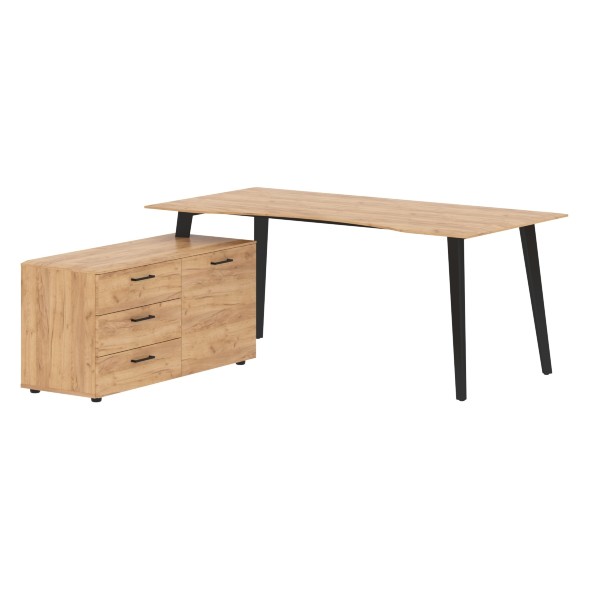 Стол руководителя с тумбой JCT 1818(L) 1800х1800х750 JAY в Санкт-Петербурге 