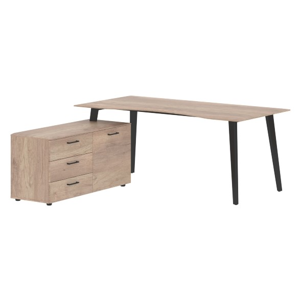 Стол руководителя с тумбой JCT 1818(L) 1800х1800х750 JAY в Санкт-Петербурге 