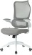 Кресло руководителя Бюрократ Sigma WH 1 серый сетка/ткань крестов. пластик пластик белый