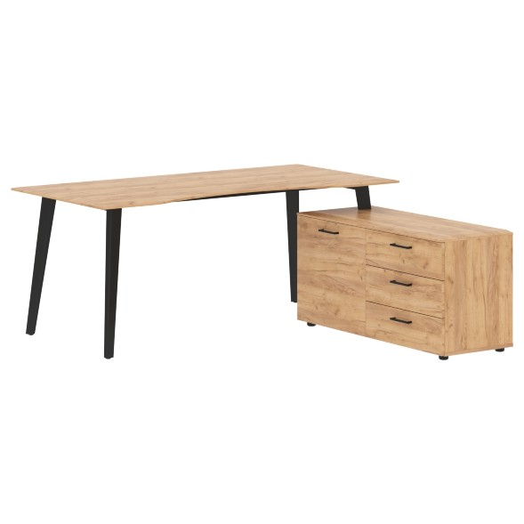 Стол руководителя с тумбой JCT 1818(R) 1800х1800х750 JAY в Санкт-Петербурге 