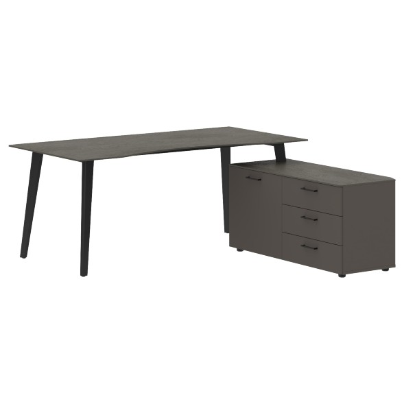 Стол руководителя с тумбой JCT 1818(R) 1800х1800х750 JAY в Санкт-Петербурге 