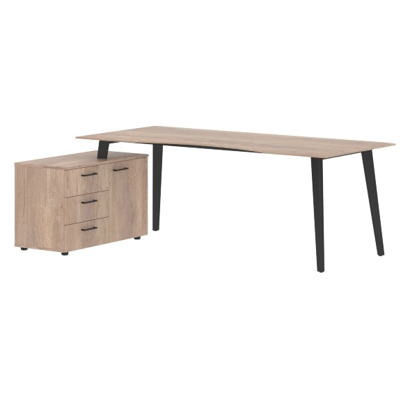 Стол руководителя с тумбой JCT 2013(L) 2000х1300х750 JAY в Санкт-Петербурге 