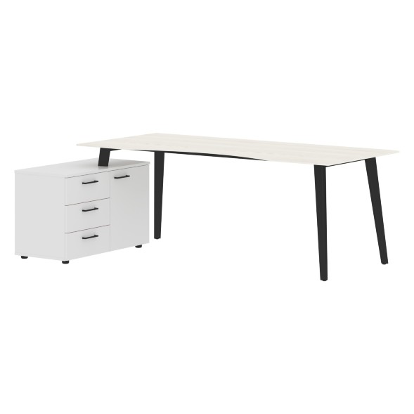 Стол руководителя с тумбой JCT 2013(L) 2000х1300х750 JAY в Санкт-Петербурге 