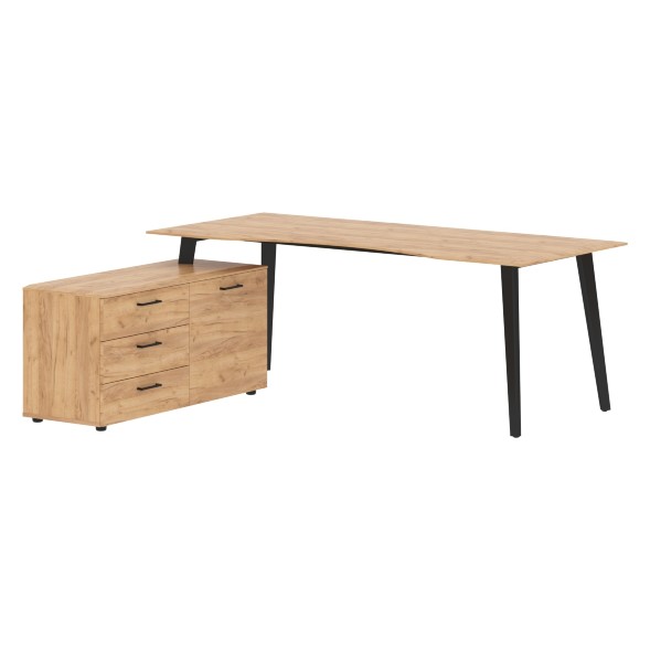 Стол руководителя с тумбой JCT 2018(L) 2000х1800х750 JAY в Санкт-Петербурге 