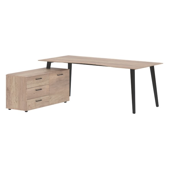 Стол руководителя с тумбой JCT 2018(L) 2000х1800х750 JAY в Санкт-Петербурге 