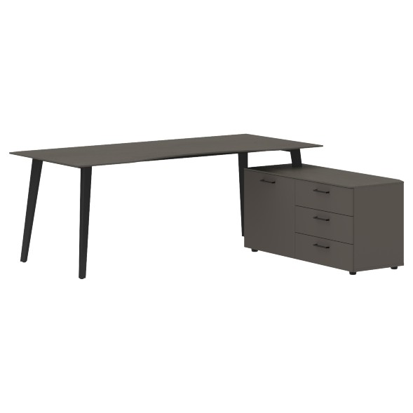 Стол руководителя с тумбой JCT 2018(R) 2000х1800х750 JAY в Санкт-Петербурге 